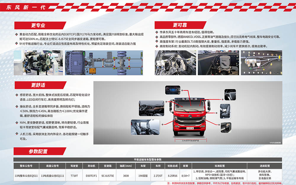 国六DV3尊享版4x2平板运输车（11吨）-2.jpg